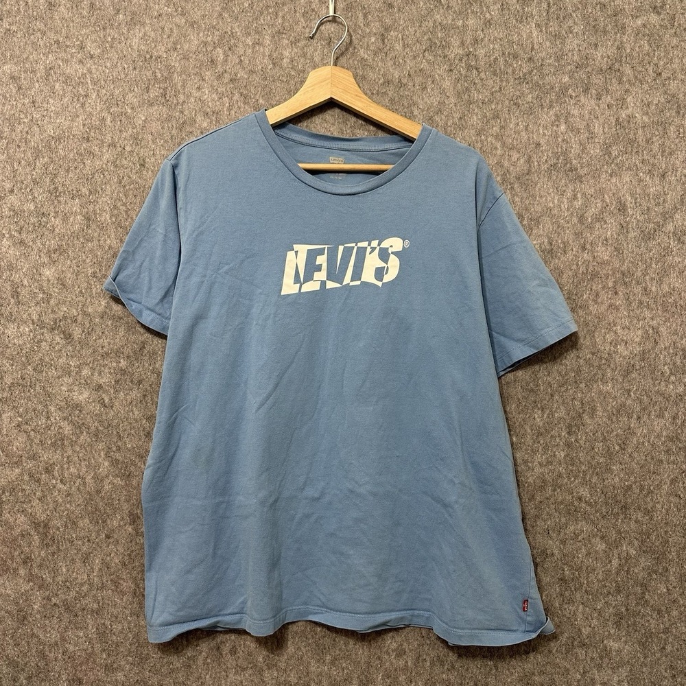 Levi's Graphic Logo T-Shirt Blue Men's/Unisex XL Short Sleeve Casual Tee
